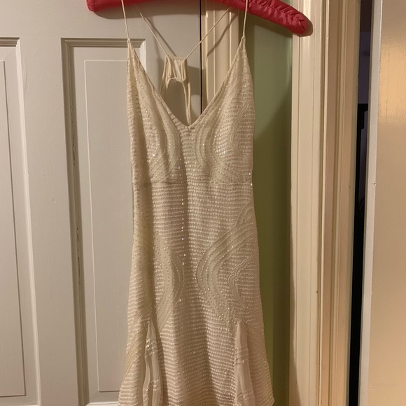 FREE PEOPLE white sparklette mini dress - Picture 4 of 4